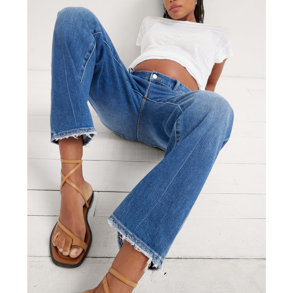 Hatch The Boyfriend Blue Cotton Maternity Denim Jean Size 26